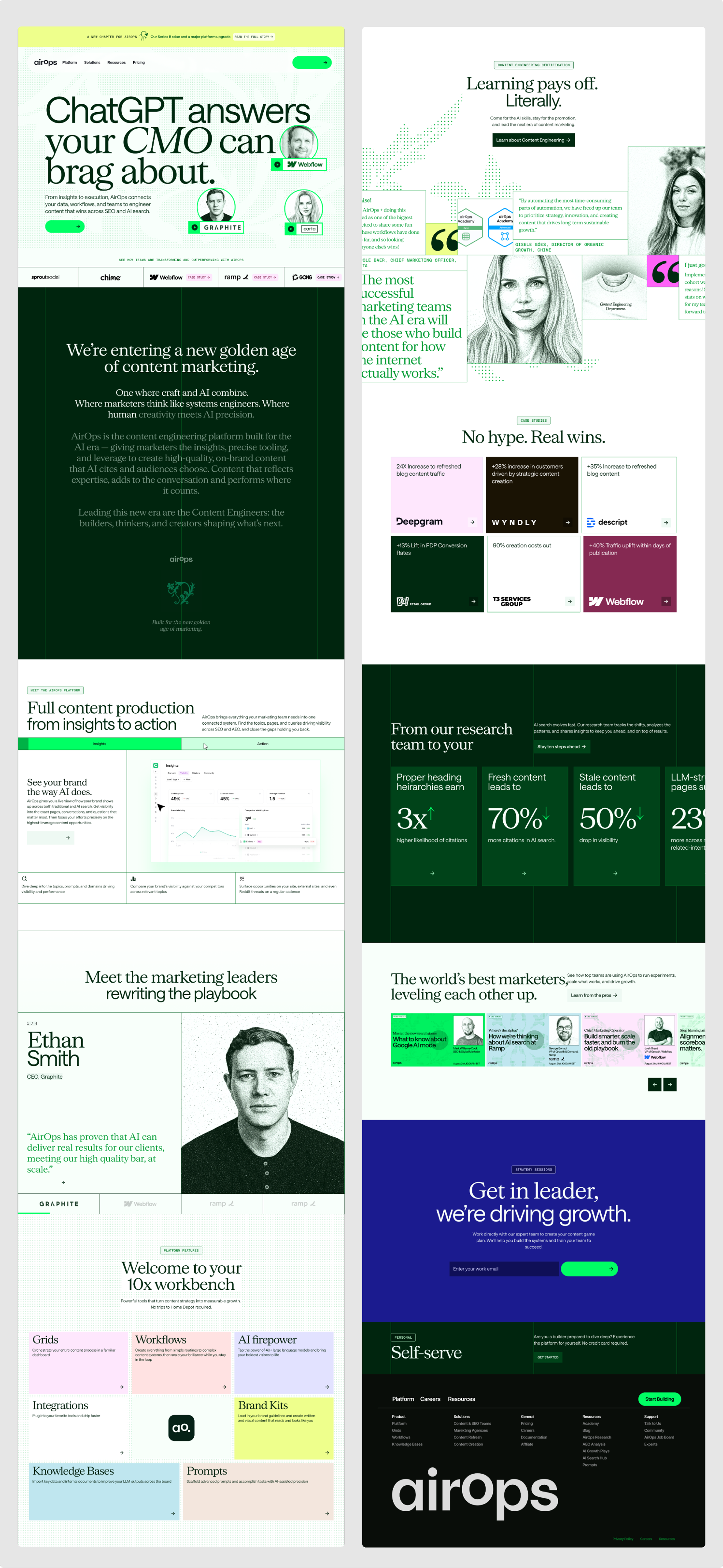 AirOps brand applied to website