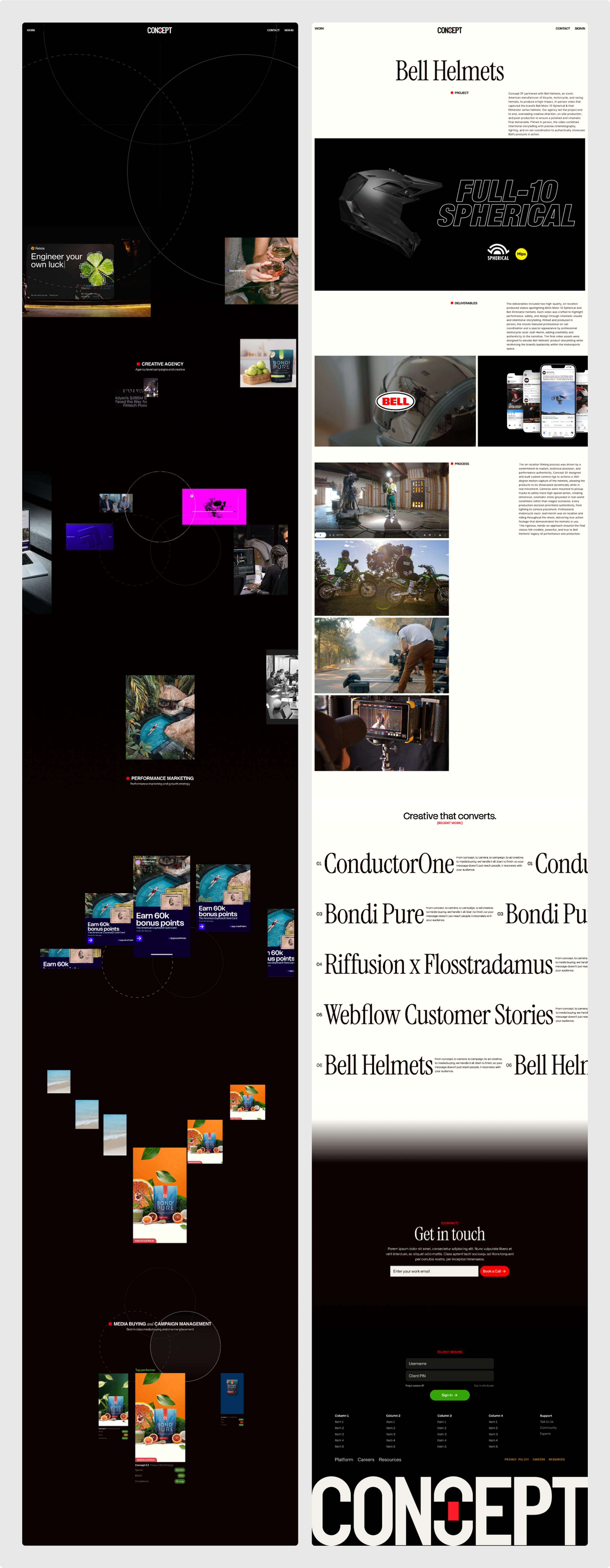 Concept SF website build